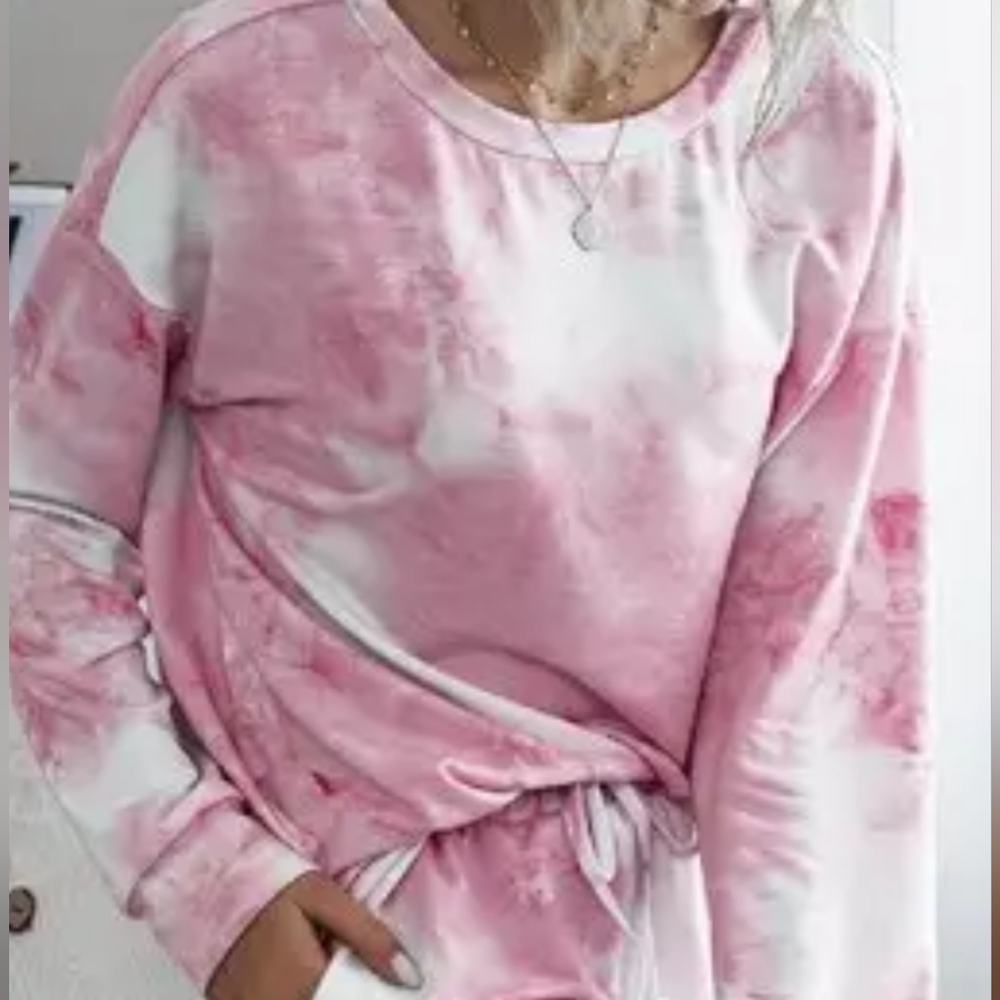 NWT Tye Dye 2pc Pajama Set in Rose